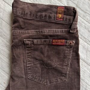 Low-rise Flared Cordaroy Pants